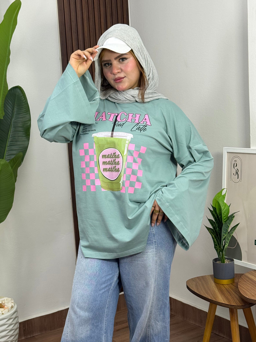 Matcha Iced Latte Oversized Tee "