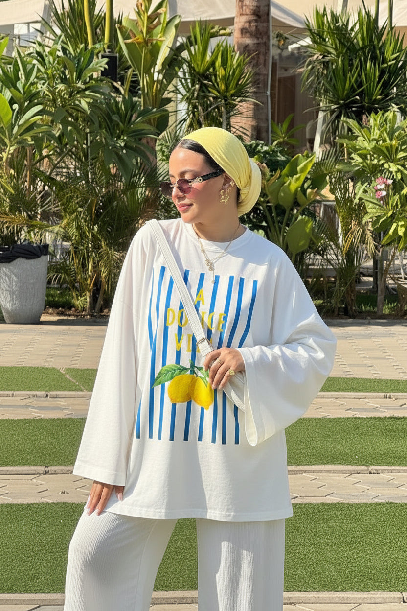 La Dolce Vita Lemon Oversized Tee "