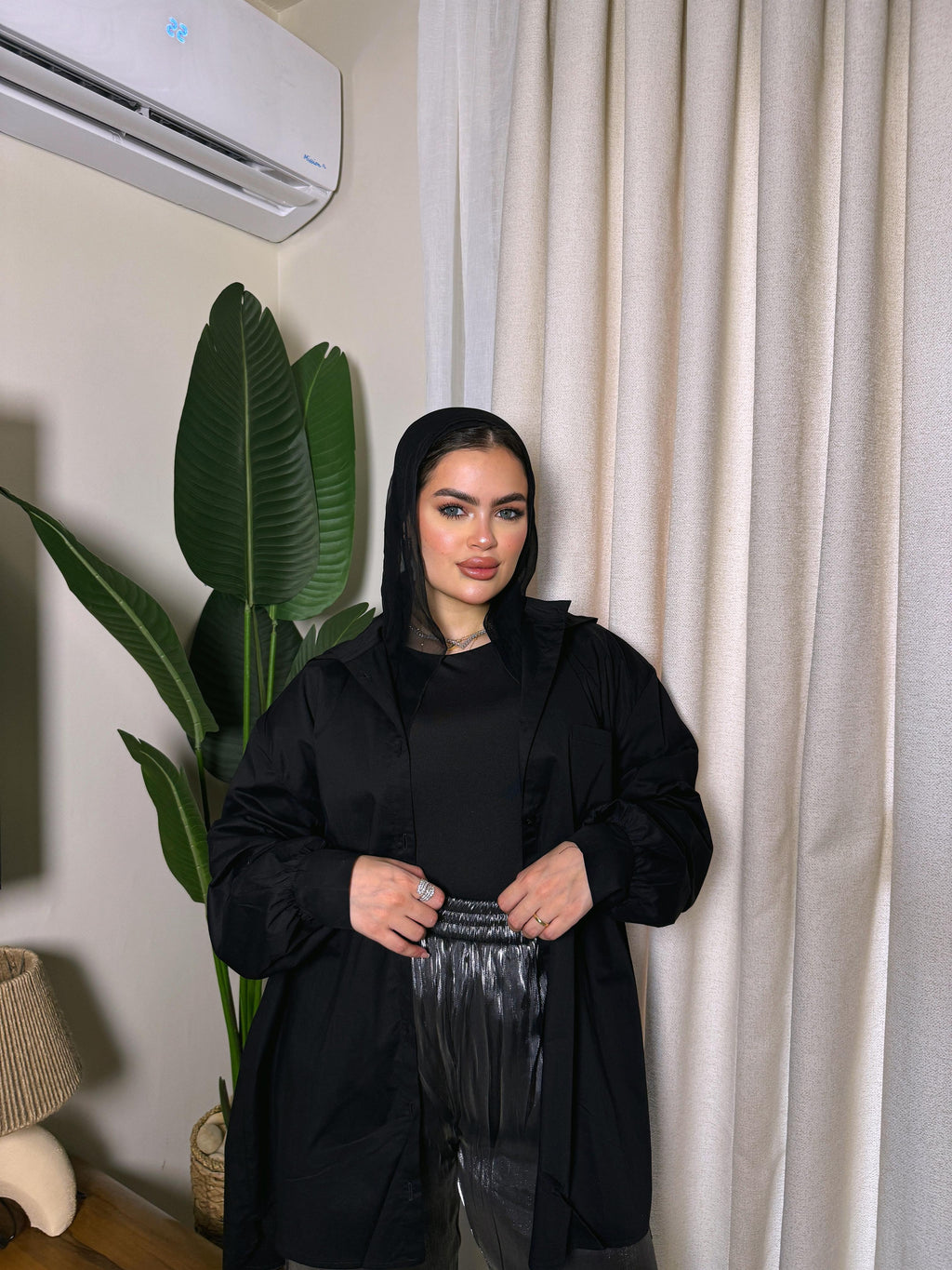 Long comfy hood shirt