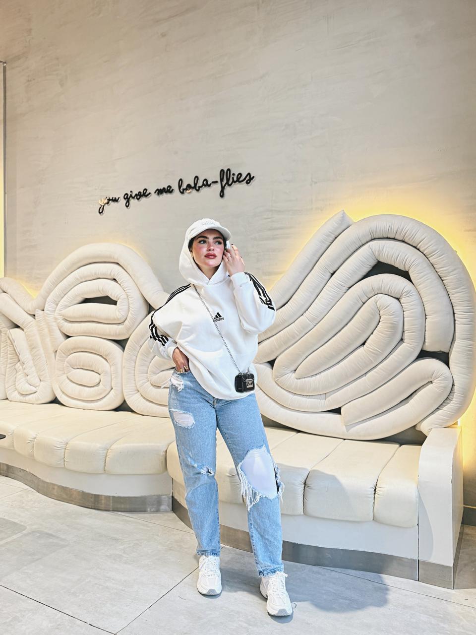 Modern adidas hoodie