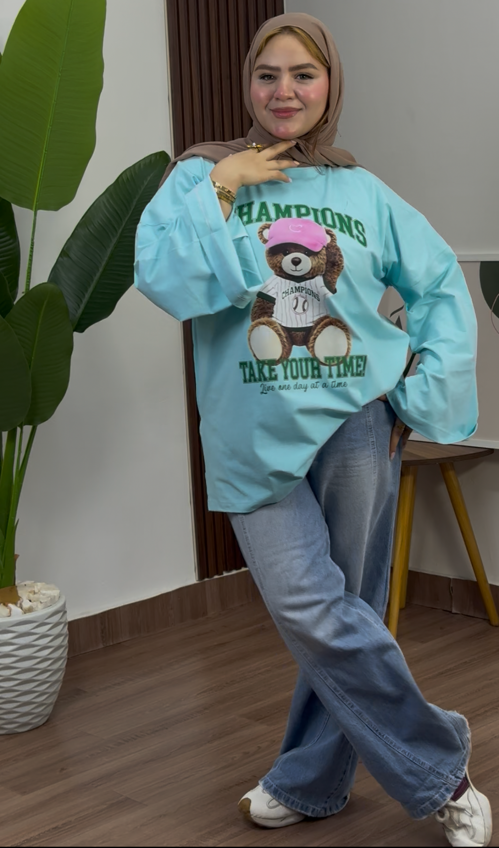 Champion Bear Oversized Tee "