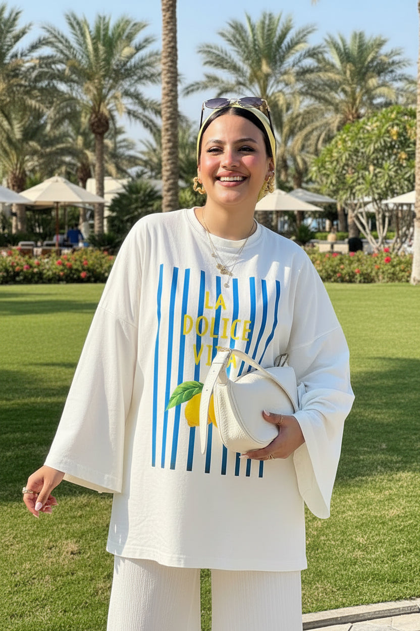 La Dolce Vita Lemon Oversized Tee "
