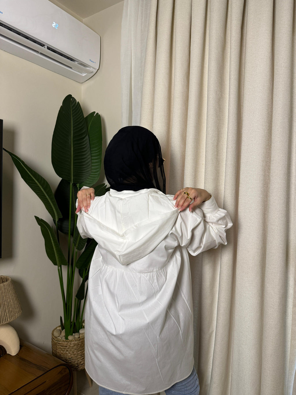 Long comfy hood shirt