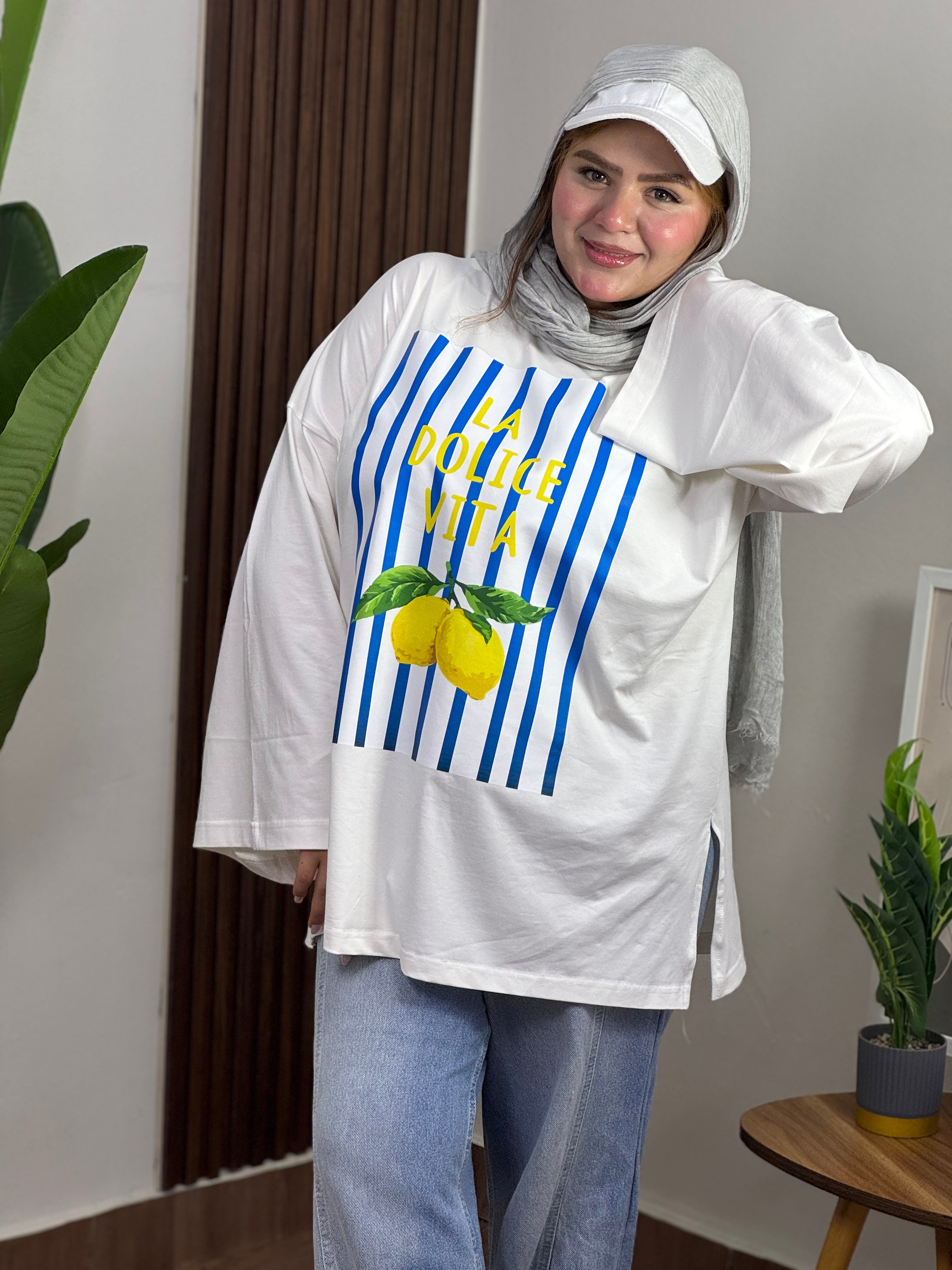 La Dolce Vita Lemon Oversized Tee "