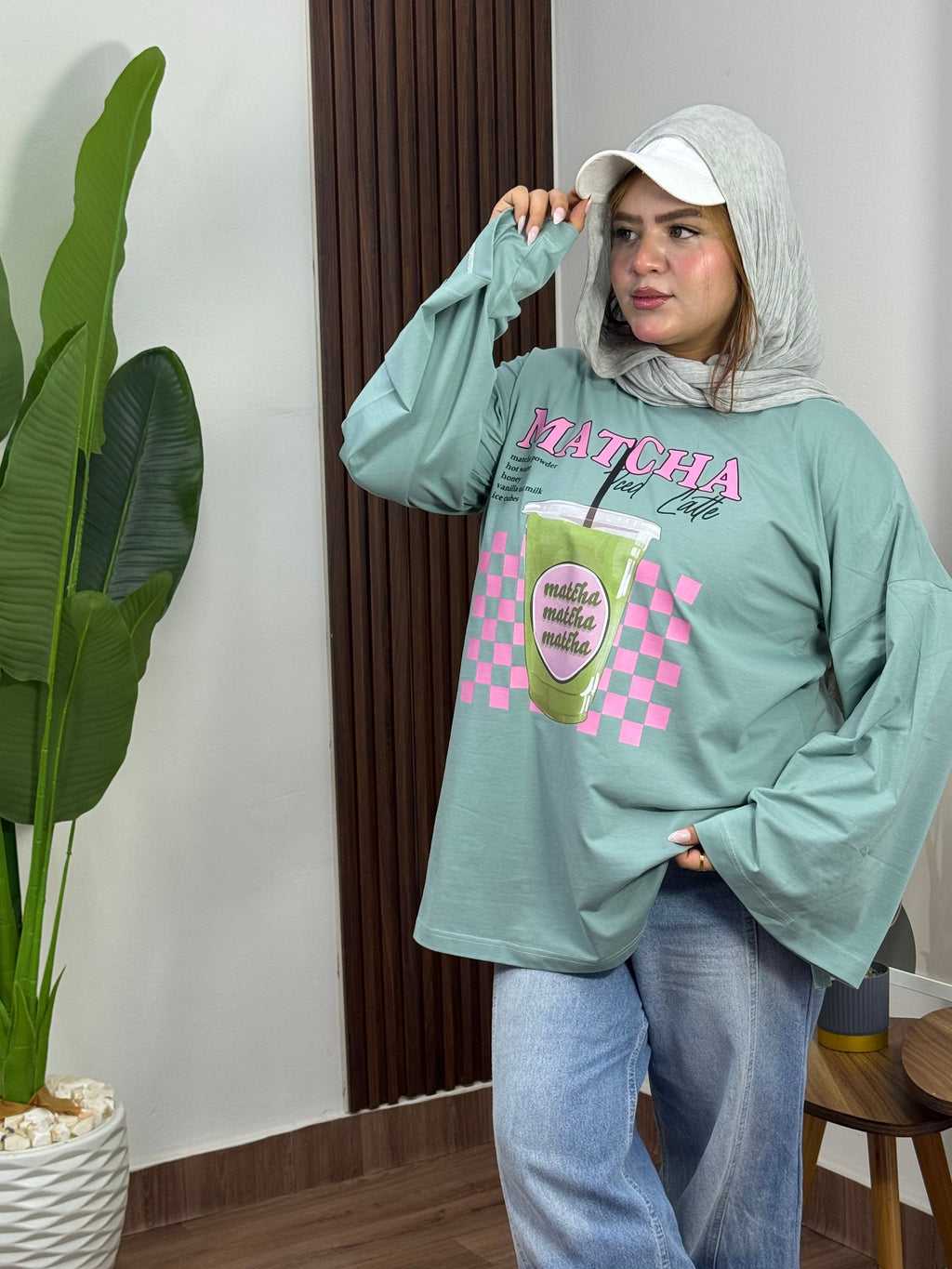 Matcha Iced Latte Oversized Tee "
