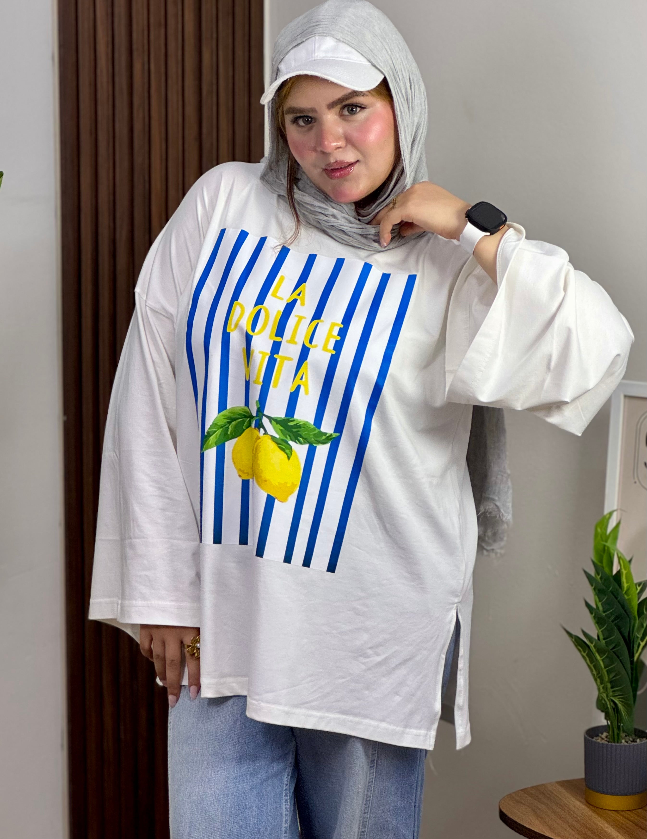 La Dolce Vita Lemon Oversized Tee "